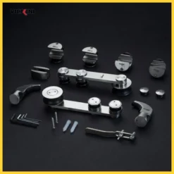 Bộ bánh xe kẹp kính 62001.001 SSS inox mờ VICKINI