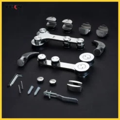 Bộ bánh xe kẹp kính 62004.001 SSS inox mờ VICKINI