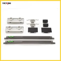 Bộ bánh xe kẹp kính 62970.001 SC Crom mờ VICKINI
