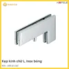 Kẹp Kính Chữ L Inox Bóng Hafele 489.81.041