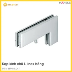 Kẹp Kính Chữ L Inox Bóng Hafele 489.81.041
