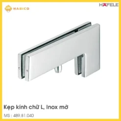 Kẹp Kính Chữ L Inox Mờ Hafele 489.81.040