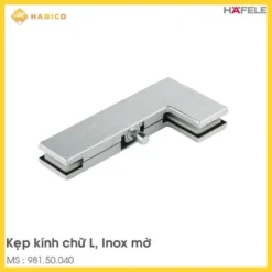 Kẹp Kính Chữ L Inox Mờ Hafele 981.50.040