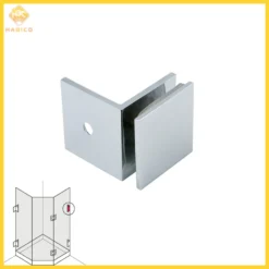 Kẹp Kính Tường Nhà Tắm 90º Có Đế Hafele 981.00.542
