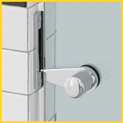 Kẹp kính 66057.001 SSS inox mờ VICKINI