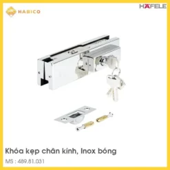 Khóa Kẹp Chân Kính Inox Bóng Hafele 489.81.031