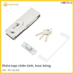 Khóa Kẹp Chân Kính Inox Bóng Hafele 981.00.660