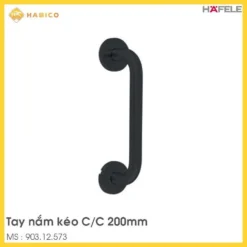 Tay Nắm Kéo Màu Đen CC 200mm Hafele 903.12.573