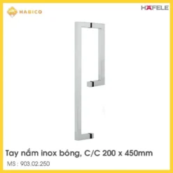 Tay Nắm Phòng Tắm Kính CC 200 x 450mm Hafele 903.02.250