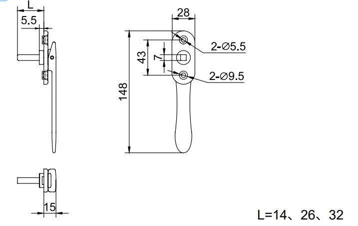 Tay nắm T28D L32