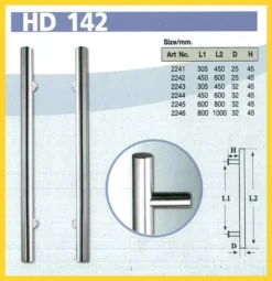 Tay nắm cửa kính VVP HD 142