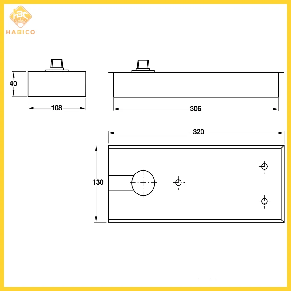 Thông số Bản Lề Sàn EN3 Tải Trọng 100Kg Hafele 932.77.010