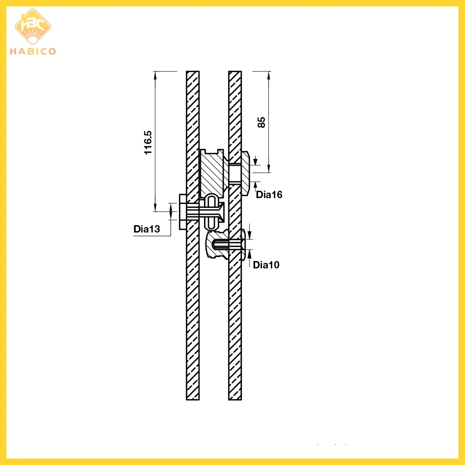 Thông số Cửa Trượt Phòng Tắm Kính Oval Hafele 981.06.320 (2)