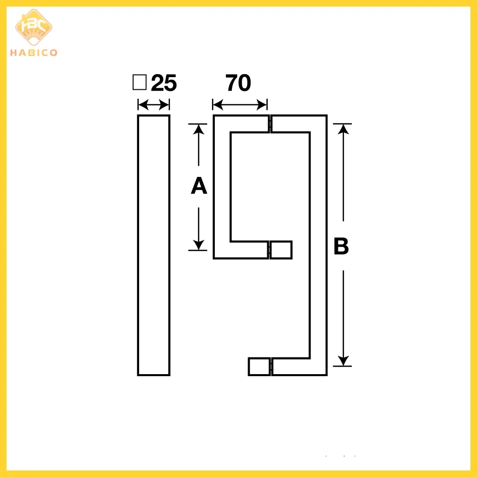 Thông số Tay Nắm Phòng Tắm Kính 300x500mm Hafele 903.12.323