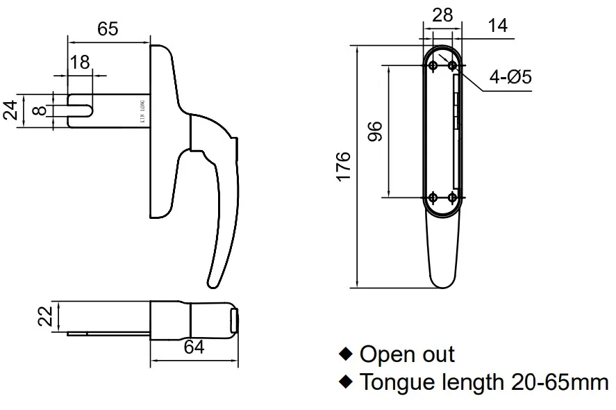 Thông số Tay nắm Kin Long CZS116AS