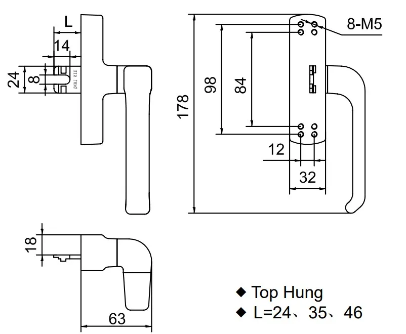 Thông số Tay nắm Kin Long CZS619