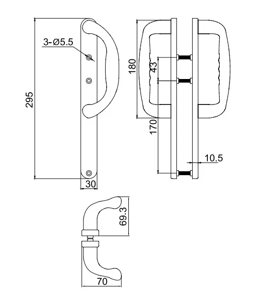 Thông số Tay nắm Kin Long T MLS303
