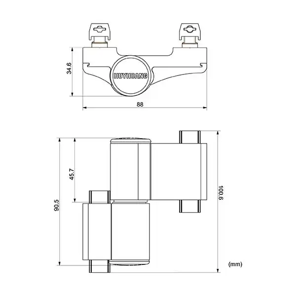Thông số kỹ thuật Bản lề 3D 2 cánh Sơn trắng