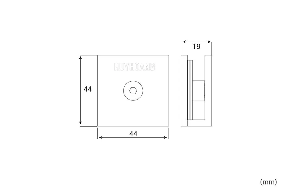 Thông số kỹ thuật Kẹp vách kính gắn tường KV01