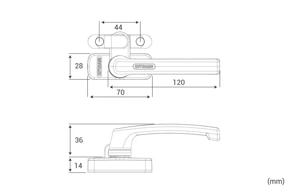 Thông số kỹ thuật Tay nắm cửa sổ AP 03 hệ Xingfa điện zi Titan