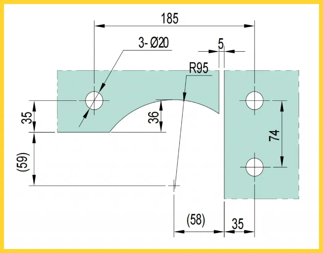 thông số mặt cắt kẹp kính KMJ11340