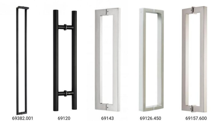 Tay nắm cửa kính dạng ống dài Vickini