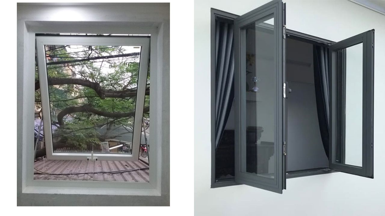 Cửa sổ mở quay, mở hất hệ Xingfa 55 Cửa sổ mở quay, mở hất hệ Xingfa 55