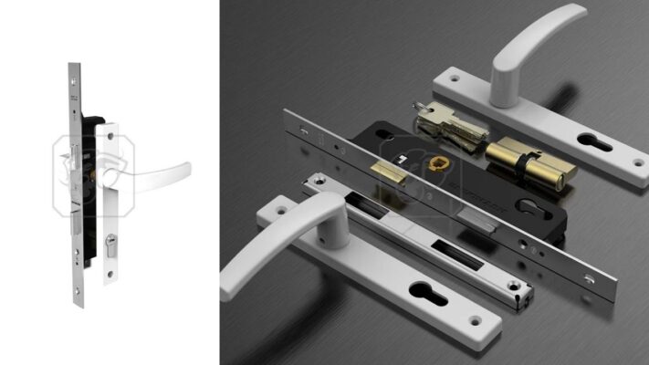 Khóa Tay Nắm Đơn Điểm AP82 Sơn Trắng Huy Hoàng