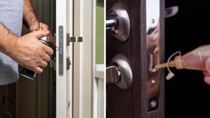 Sử Dụng Dầu Bôi Trơn Khóa Cửa