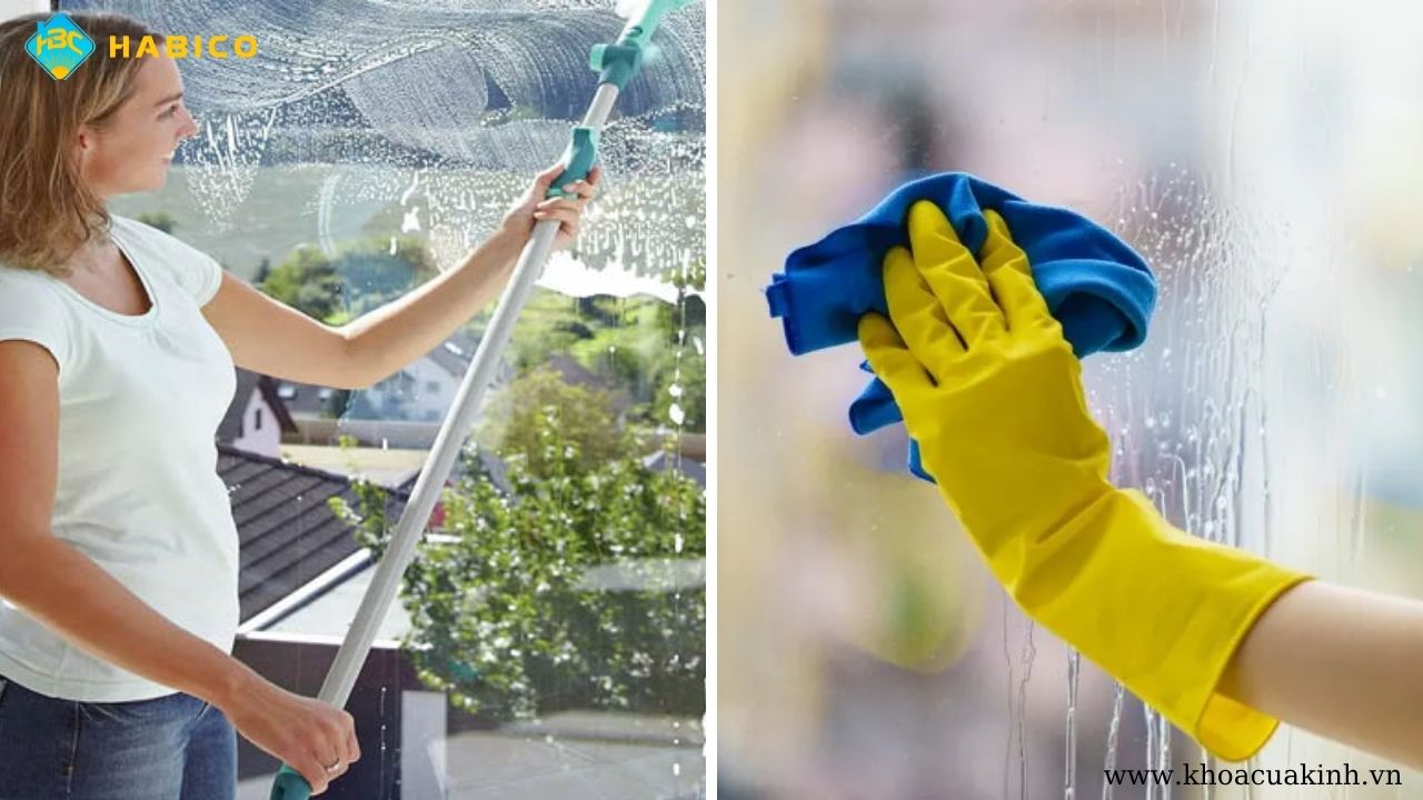 Nên vệ sinh cửa nhôm kính định kỳ Nên vệ sinh cửa nhôm kính định kỳ
