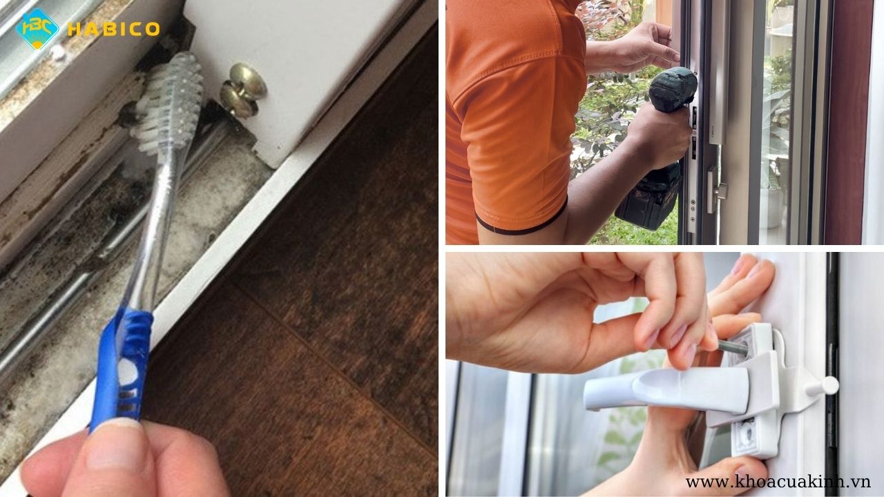 Nên vệ sinh phụ kiện cửa nhôm kính đúng cách Nên vệ sinh phụ kiện cửa nhôm kính đúng cách