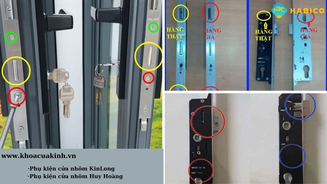 Phân biệt thân khóa cửa nhôm Xingfa hệ 55 Phân biệt thân khóa cửa nhôm Xingfa hệ 55